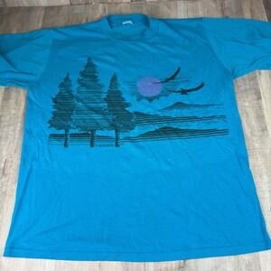 Vintage 1989 Air Waves Inc Single Stitch T-shirt Unisex Small Medium Outdoor